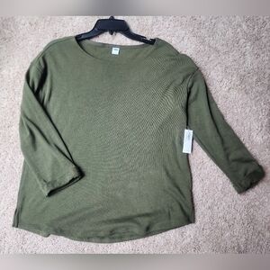 Olive Green Women's Top